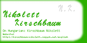 nikolett kirschbaum business card